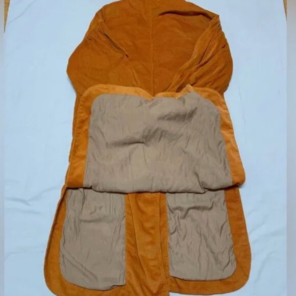 Free People - Jenna Corduroy Trench Coat - Orange - Sz XS - Picture 6 of 10
